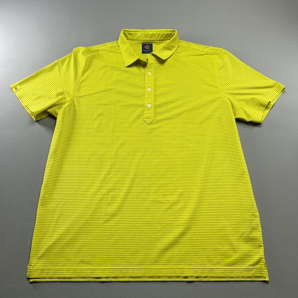 Donald Ross Polo Shirt Mens XL Lime Green Golf Performance Tennis Resort Wear